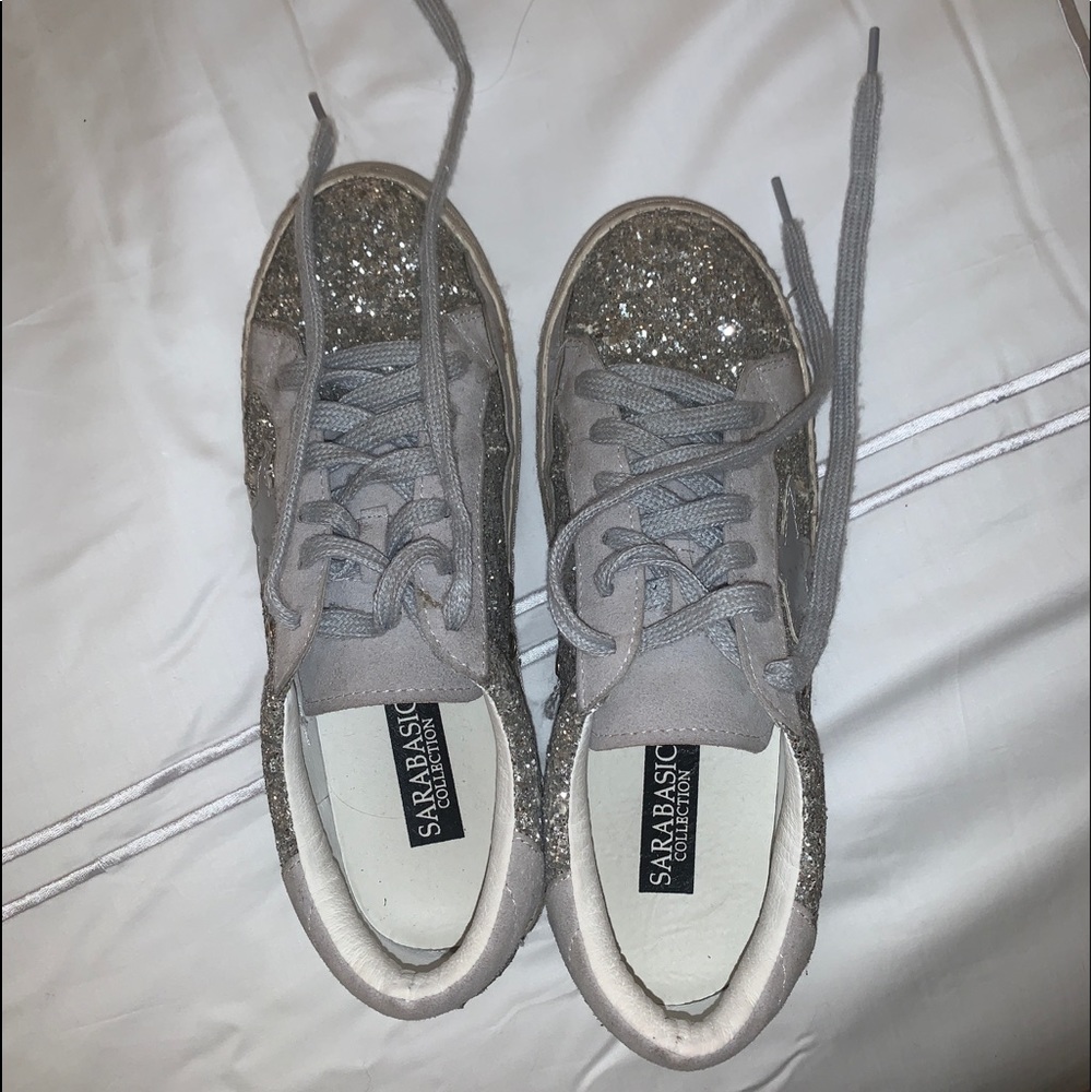Silver Glitter Sneakers
